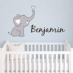 Amazon.com: Boys Nursery Elephant Custom Personalized Name Wall