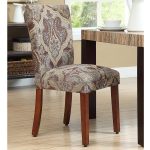 Shop HomePop Blue and Brown Paisley Parson Chairs (Set of 2) - On