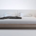 Wanda Walnut & White Modern Platform Bed | Contemporary Beds