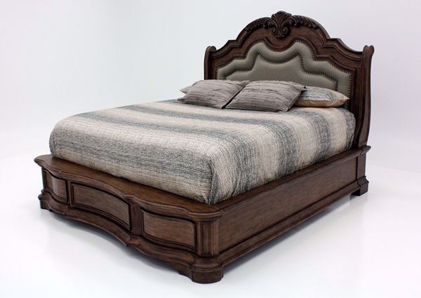 Tulsa Queen Size Bed - Light Brown | Home Furniture + Mattress