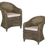 BRAND NEW CHRISTOW BROWN RATTAN CHAIRS OUTDOOR GARDEN PARTY BALCONY