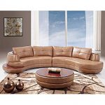 Amazon.com: Global Furniture Bonded Leather Sectional Sofa, Honey