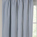 Curtains Ticking stripe, blue and white Cheap curtains