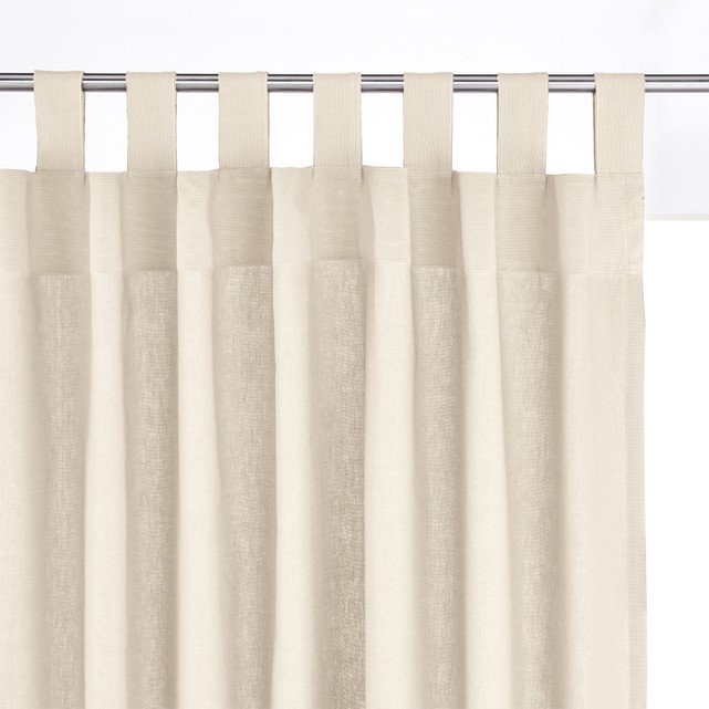 Cotton tab top single curtain La Redoute Interieurs | La Redoute