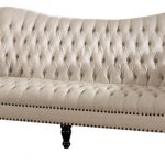 Bostwick Beige Linen Classic Victorian Sofa - Traditional - Sofas