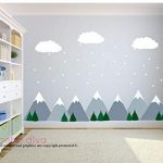 Amazon.com: Mountain Scene Wall Decals, Wall Decals Nursery, Kids