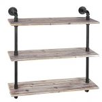 Amazon.com: MyGift 3-Shelf Industrial Style Pipe & Rustic Wood Wall