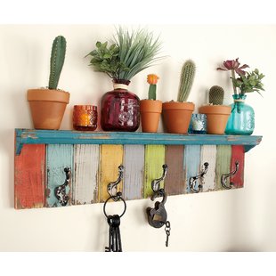 Entry Wall Shelf With Hooks | Wayfair
