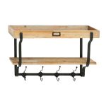 Shop Functional Multilevel Wall Shelf with Hooks - On Sale - Free