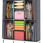 Amazon.com: YOUUD Wardrobe Storage Closet Clothes Portable Wardrobe