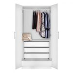 Alta Wardrobe Closet - 2 Doors, 4 Interior Drawers | Contempo Space