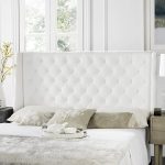 Shop Safavieh London White Tufted Winged Headboard (Queen) - On Sale