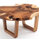 Mountain Modern Coffee Table, Live Edge, Solid Wood, Natural