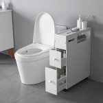 Amazon.com: SSLine Slim Bathroom Floor Cabinet Wood Bathroom .
