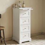 Marble-Top Sundry Tower | Small bathroom storage cabinet .