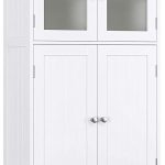 Amazon.com: HOMECHO Bathroom Floor Storage Cabinet, Wood Linen .