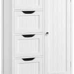 Amazon.com: YAHEETECH Wooden Bathroom Floor Cabinet, Side Storage .
