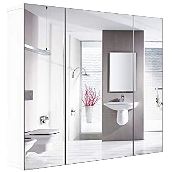 Amazon.com: HOMFA Bathroom Wall Mirror Cabinet, 27.6 X 23.6 Inch .