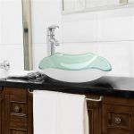 Shop Siena Scalloped Bowl Shaped Tempered Glass Bathroom Sink At .