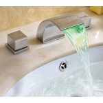 Sumerain Widespread LED Waterfall Bathroom Sink Faucet & Reviews .