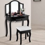 Gymax Makeup Dressing Table Bedroom Vanity Table Set Cushioned .
