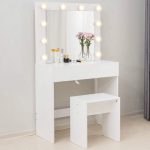Mecor Makeup Vanity Table w/10 LED Lights Mirror,Vanity Set with .
