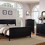Amazon.com: Poundex Louis Phillipe Black King Size Bedroom Set .