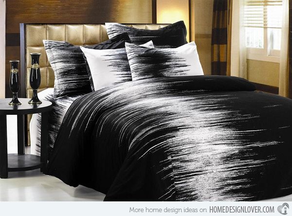 15 Black and White Bedding Sets | Home Design Lover | White bed .