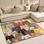Amazon.com: ALAZA Hipster Colorful Cat Kitten Area Rug Rugs for .