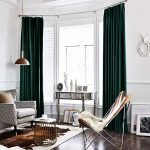 Amazon.com: Green Curtains Velvet Drapes Bedroom Window Curtains .