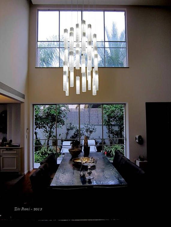 Modern foyer chandelier for entrayway or stairway lighting | Etsy .