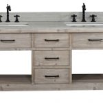 72"Rustic Solid Fir Double Sink Vanity, Driftwood - Farmhouse .