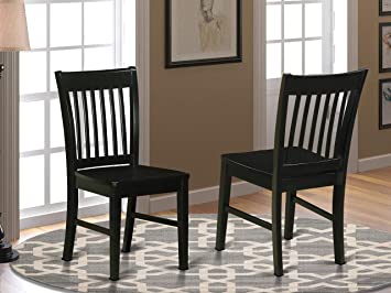 Amazon.com: East West Furniture Norfolk kitchen chairs - Wooden .