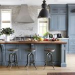Blue Grey Kitchen Cabinets Butcher Block Get The Look With .