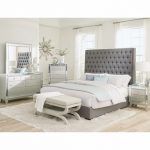 Camille 5-Pc Grey/Metallic Mercury Queen Bedroom Set by Coast