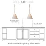 Kitchen Island Lighting Height. Kitchen Island Using Two Pendant .