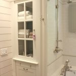Built-in linen cabinet, tile, fixtures | Bathroom, Upstairs .