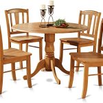 Amazon.com: DLin5-OAK-W 5 Pc small Kitchen Table and Chairs set .