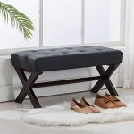 Amazon.com: chairus PU Leather Upholstered Entryway Bench, Faux .
