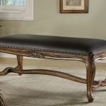 501006 Astoria grand jess black faux leather bedroom bench with .