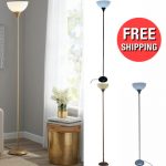 Floor Lamp, Brown Modern Living Room Light Shade Home Office Stand .