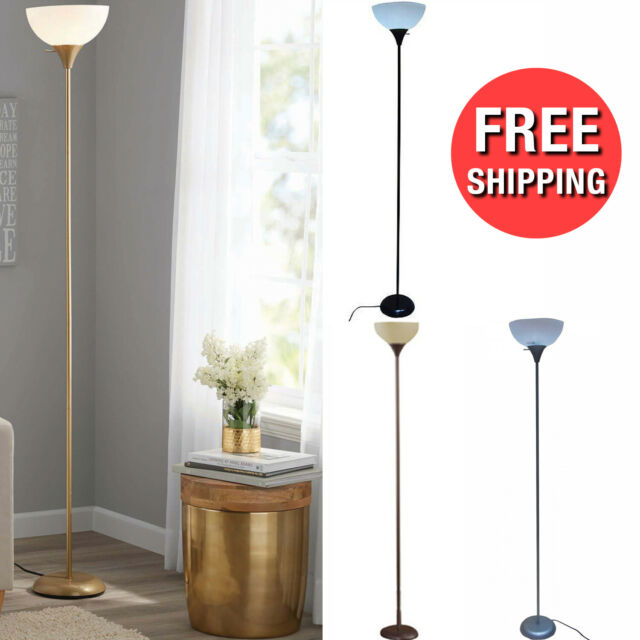 Floor Lamp, Brown Modern Living Room Light Shade Home Office Stand .