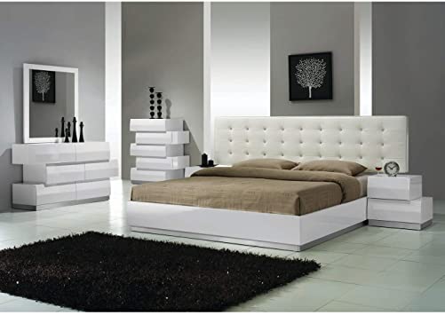 Amazon.com: Best Master Furniture 5 pcs Modern Bedroom Set, Cal .