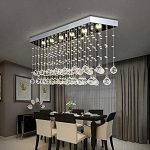 Moooni L40" Contemporary Rectangle Crystal Chandelier Modern .