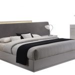 Naple, Silver Line Gray 5-Piece Modern Platform Bedroom Set .