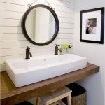 No room for a double sink vanity? Try a trough style sink with two .