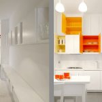 paint bright colors inside your white kitchen cabinets .