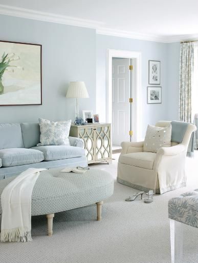 Powder blue living room | Muse Interiors | Light blue living room .