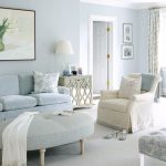 Powder blue walls | Light blue living room, Monochromatic room .