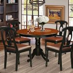 Amazon.com - 5 Pc set with a Round Kitchen Table and 4 Leather .
